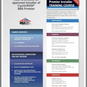 crystic roof approved installer course